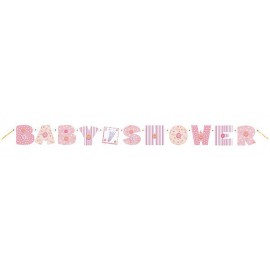 Festone Baby Shower Baby Pink