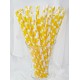 Yellow Dots Paper Straws
