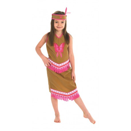 Costume bambina da Indiana dai 5 ai 6 anni per feste e Carnevale
