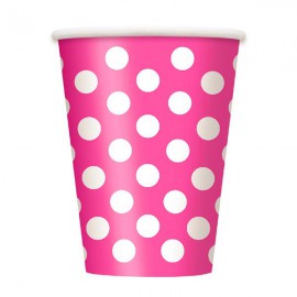 Bright Pink Dots Paper Cups