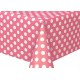 Tovaglia Plastica Fucsia a Pois Bianco