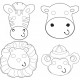 Safari Party Favor Masks