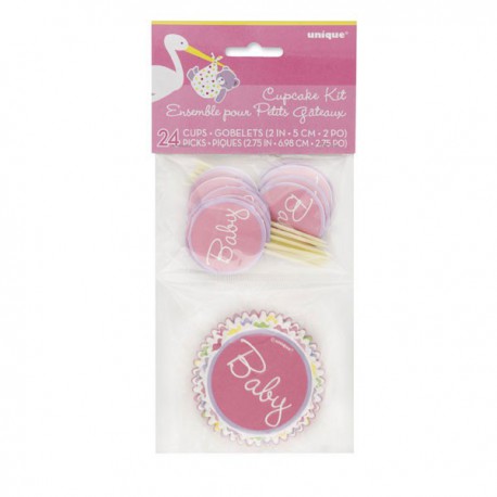 Kit Decorazione Cupcakes Baby Girl