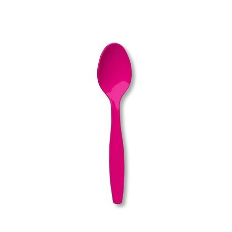 Hot Pink Plastic Spoons