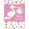 Baby Girl Stork Invitations