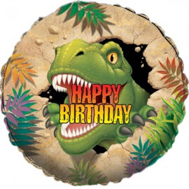 Palloncino Foil Happy Birthday Dino Blast