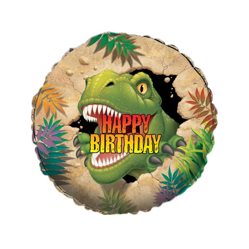 Palloncino Foil Happy Birthday Dino Blast