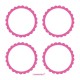 Bright Pink Scalloped Labels 20pc