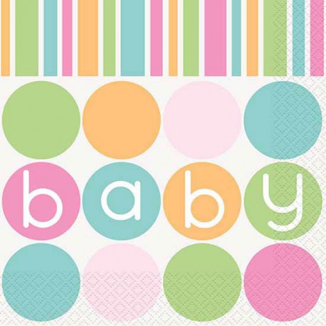 Pastel Baby Shower Lunch Napkins