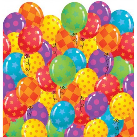 Tovaglia Plastica Happy Birthday Palloncini
