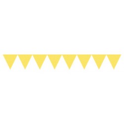 Yellow Dots Paper Flag Banner
