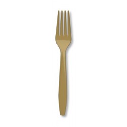 Golden Plastic Forks 24