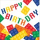 Tovaglioli Happy Birthday Lego Block Party