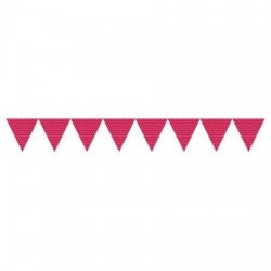 Red dots paper flag banner