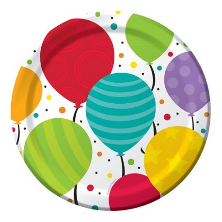 Balloons Dessert Plates