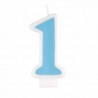 Blue First Birthday Candle