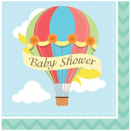 Up Up & Away Baby Shower Lunch Napkins
