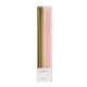 Pink and gold long candles 16pc