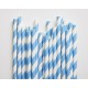 Blue Striped Paper Straws 10pc