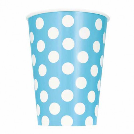 Light Blue Dots Paper Cups