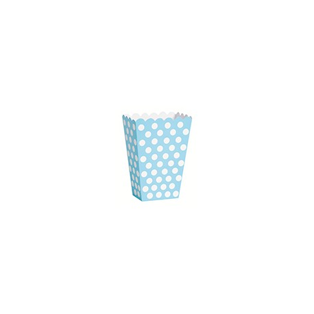 Contenitori Popcorn Azzurro a Pois