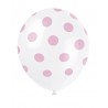 Palloncini lattice bianco a pois rosa