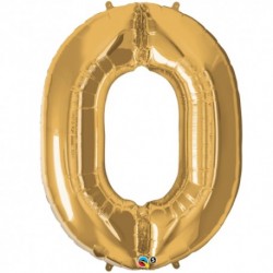 Palloncino foil gigante 0 (zero) Oro