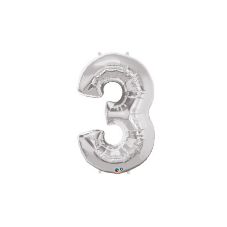 Palloncino foil gigante 3 Silver