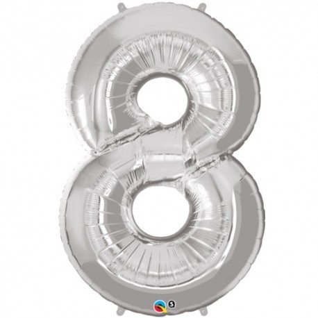 Palloncino foil gigante 8 Silver