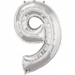 9 Silver SuperShape Foil Balloon