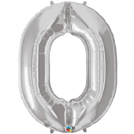 Palloncino foil gigante 0 Silver