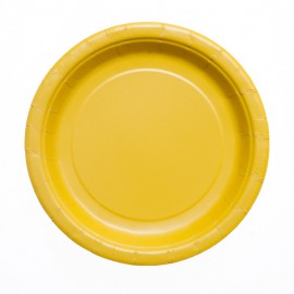 Yellow Paper Dessert Plates