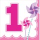 Tovaglioli 1 Anno Girandola Rosa