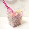 Rectangular Scaloped plastic Candy Container