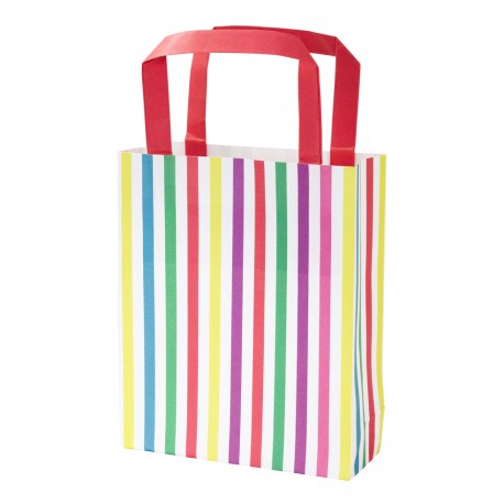Multicolored striped party bags