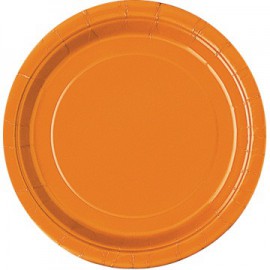 Orange Paper Dessert Plates