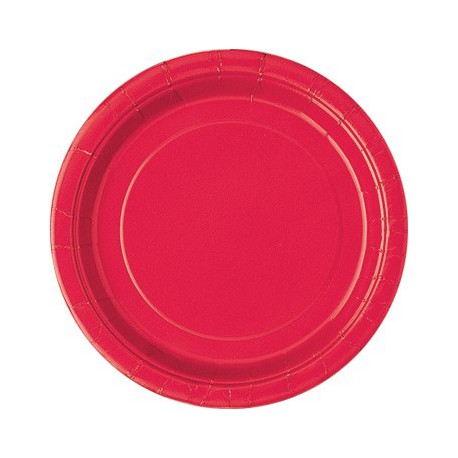 Red Paper Dinner Plates