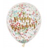 Palloncini con coriandoli Happy Birthday