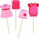 Stecchini decorati Benvenuta per Baby Shower bimba