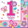Butterfly First Birthday Napkins