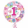 Butterfly First Birthday Foil Balloon