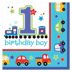 All Aboard First Birthday Napkins