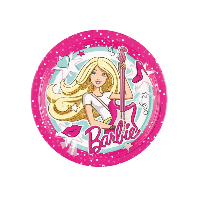 Piatti festa Barbie Popstar