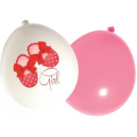 Palloncini Nascita Bimba Scarpette Rosa