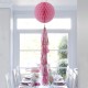 Pendente Decorazione Honeycomb e Tassel Rosa e Oro