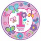 Butterfly First Birthday Plates