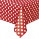 Red Dots Plastic Tablecover