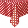 Red Dots Plastic Tablecover