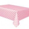 Light Pink Dots Plastic Tablecover