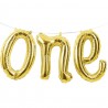 Banner Palloncini "One" Oro - Festa 1 Anno